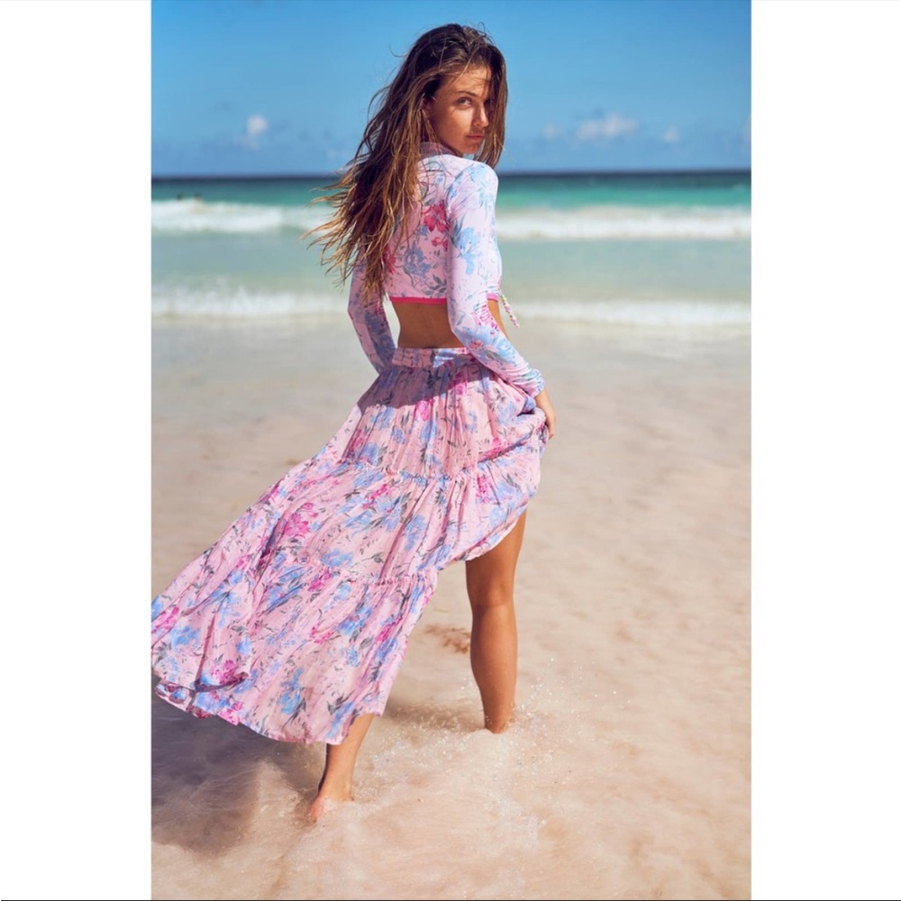 LoveShackFancy Haru skirt in Whispering lilac size 2